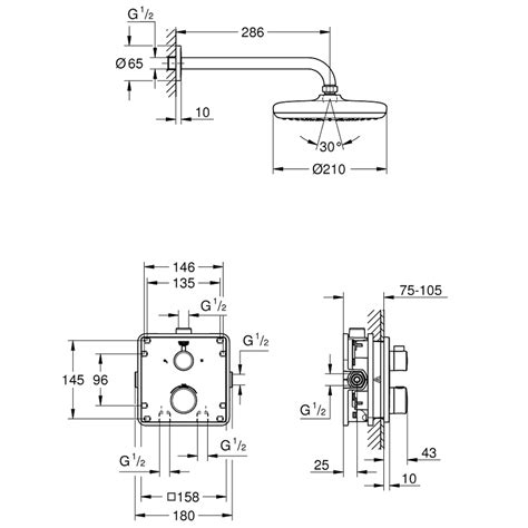 Grohe Podometni Komplet Za Prho Grohtherm Perfect Emundia Si