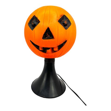 Vintage Halloween Bayshore Pumpkin Blow Mold Lamp Eerie Emporium