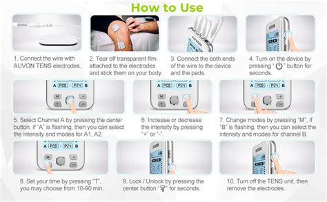 BNIB AUVON AS8016 4 Outputs TENS Unit EMS Muscle Stimulator Machine