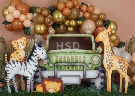 Safari Party Safari Theme Backdrop Jungle Theme Backdrop Cake Smash