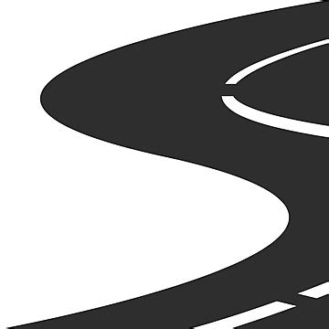 Vector Infographic Of A Curvy Highway Roadway As Seen From Top View On