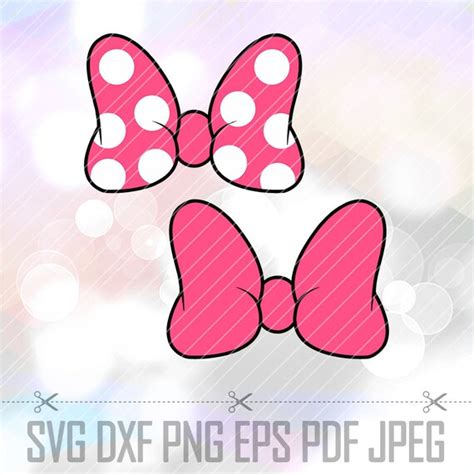 Oreilles De Minnie Mouse Png Svg Dxf Noeud Pois Clipart