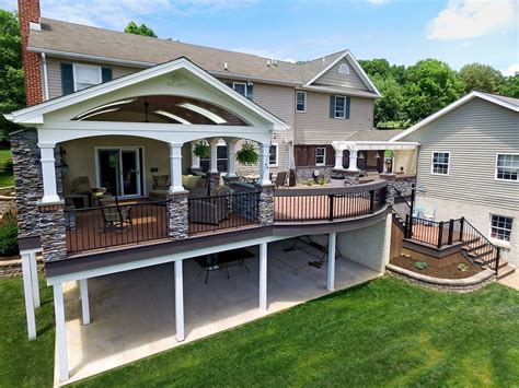 Custom Azek Deck Barreled Porch New Holland Pa 1250 Sq Ft Keystone Custom Decks