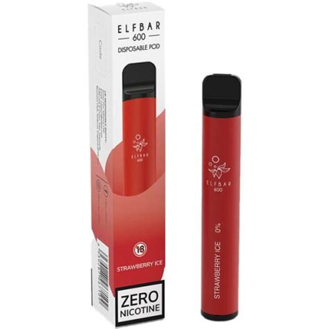 Elf Bar 600 Strawberry Ice Disposable Vape Carts Of Vapor