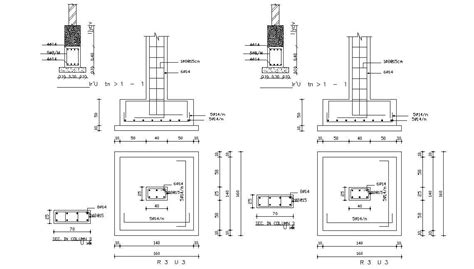 Pile Footing Design Structural Drawing Download - Cadbull