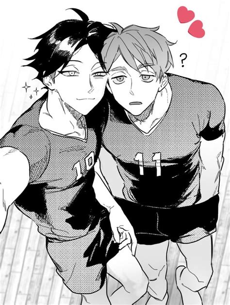 Пин от пользователя 𝕄𝕠𝕠𝕟𝕝𝕚𝕘𝕙𝕥 ☄️ на доске Haikyuu Duos Милые рисунки