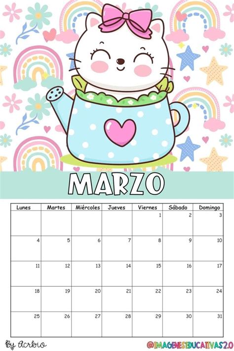 Calendario Y Planificador Escolar De Lindos Gatitos Manualidades