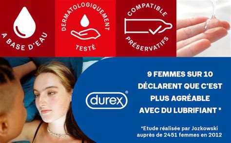 Durex Gel De Massage Lubrifiant Sensuel À Base Deau 2 En 1 Aux