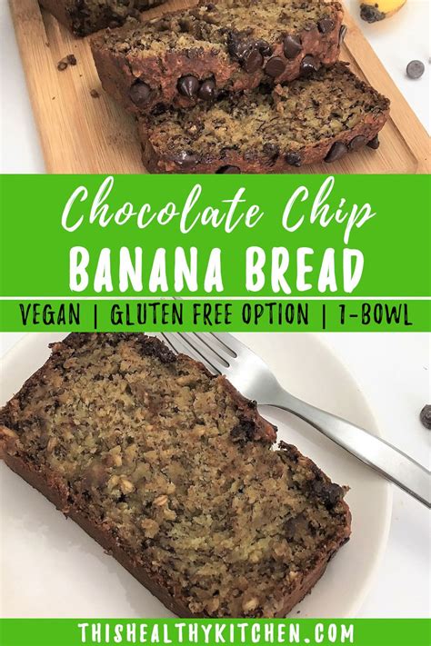 Banana Bread With Oil Vegan Banana Bread Chocolate Chip Banana Bread Chocolate Chips Gluten