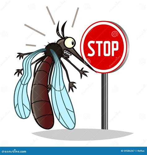 Stop Mosquito Stock Vector Illustration Of Funny Protection 59586267