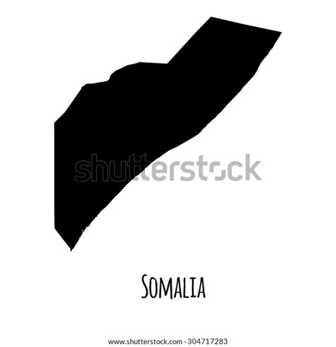 Somalia Vector Map Black Outline Map 스톡 벡터로열티 프리 304717283 Shutterstock