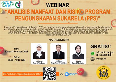 Webinar Analisis Manfaat Dan Risiko Program Pengungkapan Sukarela Pps