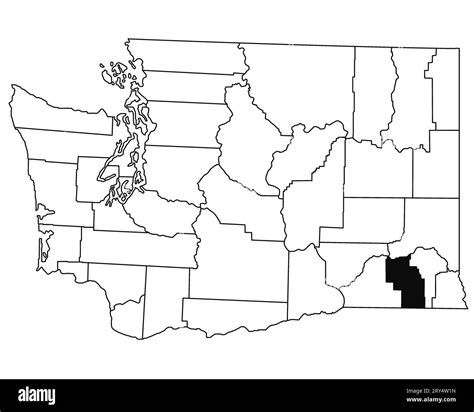 Map Of Columbia County In Washington Dc State On White Background