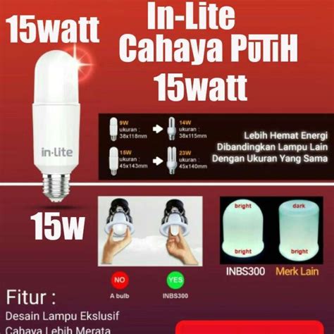 Jual Led Stick W In Lite Cahaya Putih Bohlam Led Lampu Led Bulb