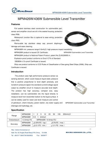 Mfe Intelligent Electromagnetic Flowmeter Micro Sensor Co Ltd