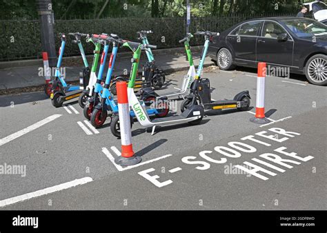 E Scooter Hire Point In Belgrave Square Chelsea London UK Stock