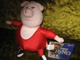 Gunter Pig plush doll Sing movie new with tag 8 inch