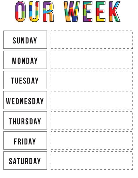 Week At A Glance Template Printable Printable Templates Your Go To