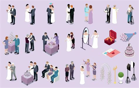 Wedding Ceremony Marriage Set 28569701 Vector Art at Vecteezy