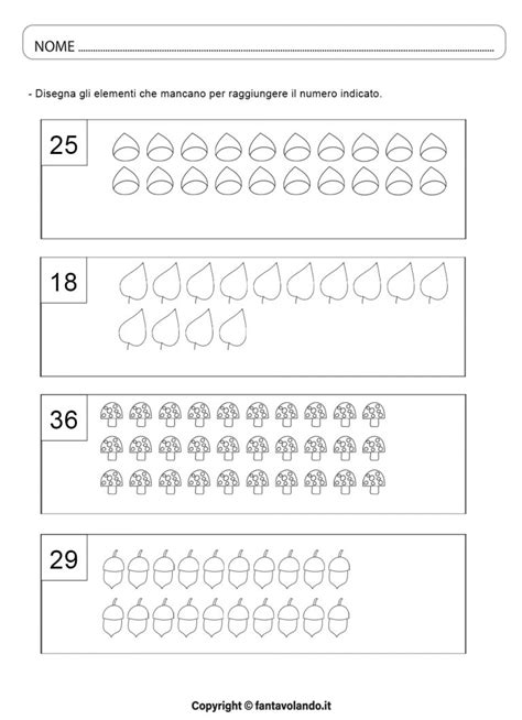 Le Schede Di Matematica I Numeri Fino A 40 Fantavolando