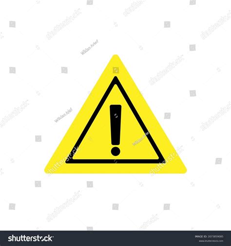 Caution Logo Warning Symbol Yellow Triangle Stock Vector Royalty Free