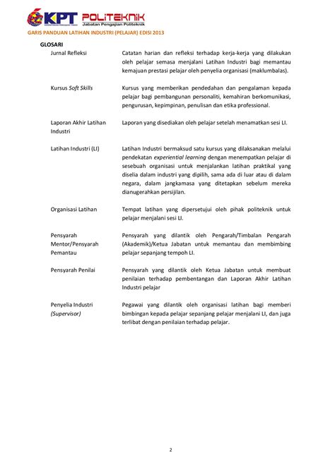 Contoh Jurnal Refleksi Latihan Industri Politeknik Laporan Akhir Latihan Industri 2018 Jabatan