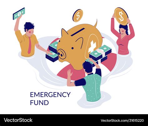 Emergency Fund Concept For Web Banner Royalty Free Vector