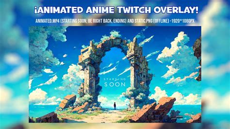 Anime Twitch Overlay Animated Animated Twitch Fantasy for Stream ...