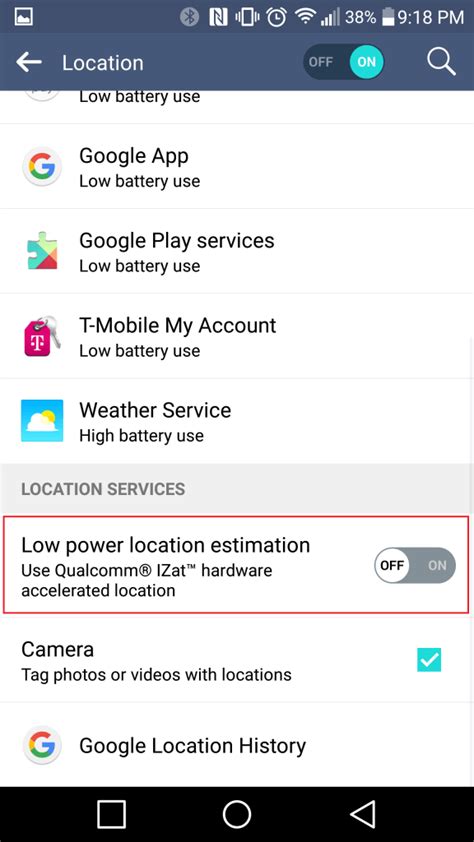 Cuál es el Qualcomm Izat en la configuración de ubicación de Android