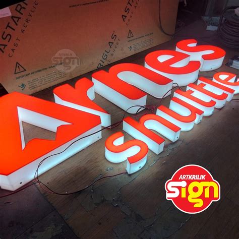 Jual Huruf Timbul Akrilik D Nyala D Letter Acrylic Lighted Papan