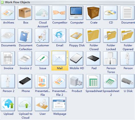 Workflow Chart Symbols - Various 3D Workflow Chart Symbols for drawing ...