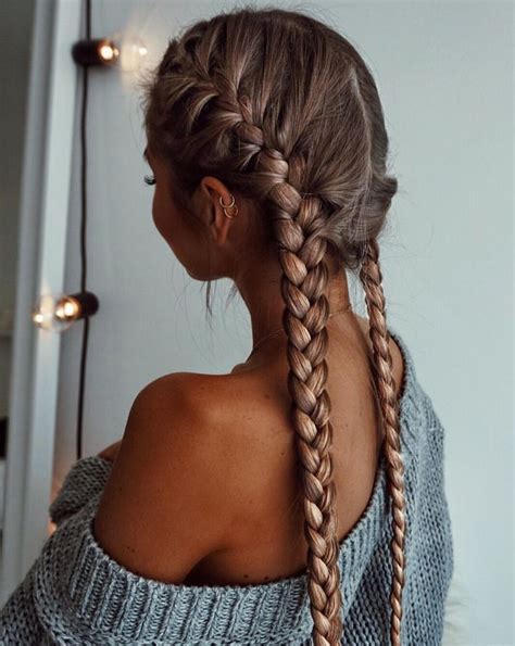 How To Double French Braid Your Own Hair Long Hair Styles Cool Hairstyles Pretty Hairstyles