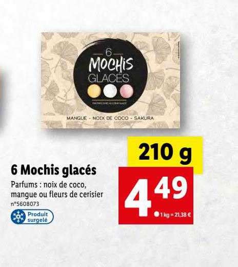 Promo 6 Mochis Glacés chez Lidl iCatalogue fr