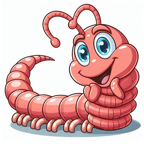 Premium Vector Cute Centipede Vector Cartoon Illustration