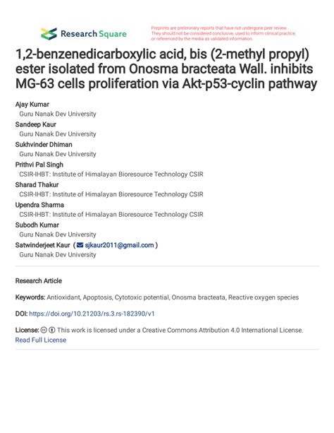 Pdf Benzenedicarboxylic Acid Bis Methyl Propyl Ester