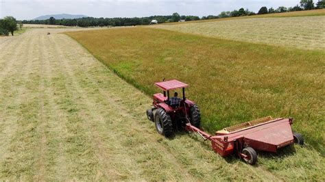 Making Hay Mowing Raking Roll Baling John Deere Case