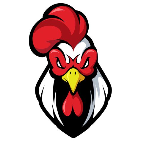 Chicken Rooster Head Mascot Design Logo Vector 16588219 Vector Art At