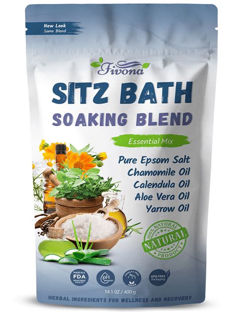 Hemorrhoids Sitz Bath Soak Blend Of Epsom Salt With Essential Oils For