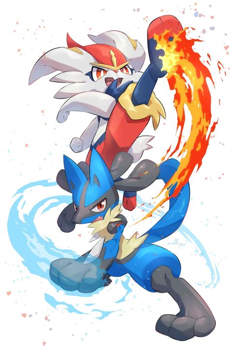 Lucario And Cinderace Pokemon Drawn By Nullma Danbooru