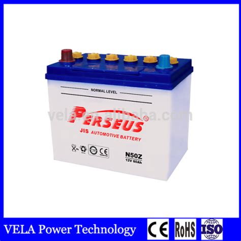 Japan Standard N50z 12v60ah Dry Charged Lead Acid Car Battery For Car