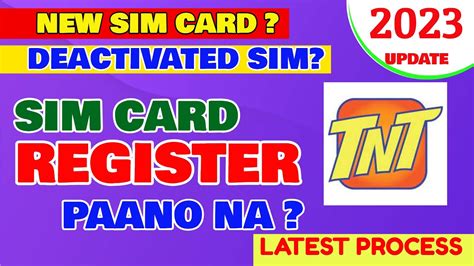 Paano Mag Register Ng Sim Card Tnt Sim Card Registration