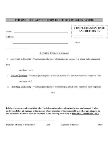 FREE 10 Personal Declaration Statement Samples In PDF DOC