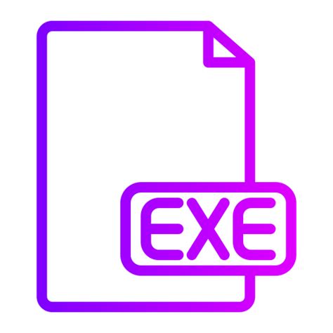 Exe Generic gradient outline icon