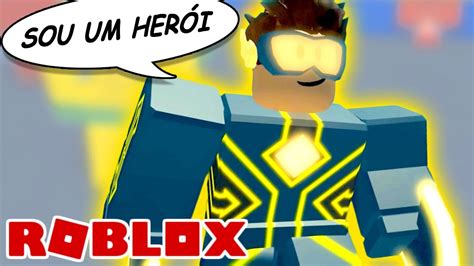 ME TORNEI UM SUPER HERÓI VELOZ ROBLOX Heroes of Robloxia YouTube