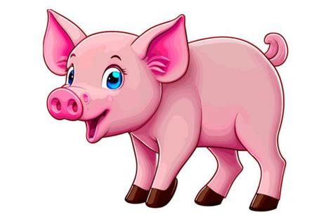 Cute Pig Cartoon Clipart Graphic by Cute Cat · Creative Fabrica