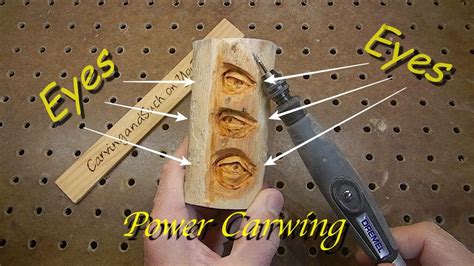 How To Carve Eyes Power Carving With Dremel Foredom Youtube