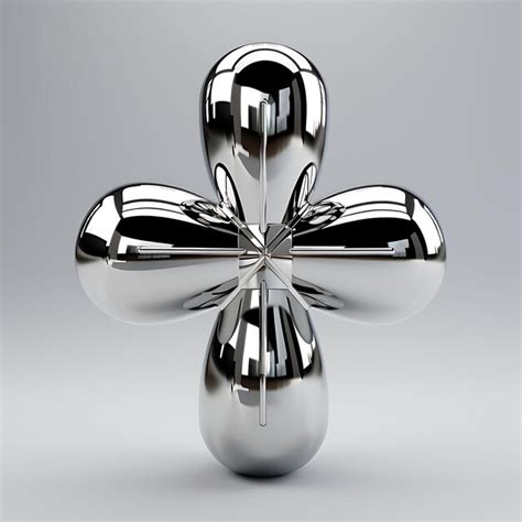 Premium Ai Image 3d Render Of Polished Chrome Cross With Laser Cut