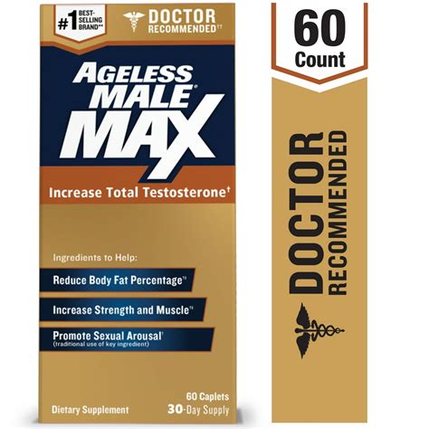 Ageless Male Max Testosterone Booster Doctor Recommended Increase Nitric Oxide Increase