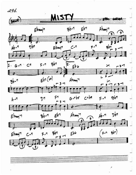 Misty Lead Sheet PDF