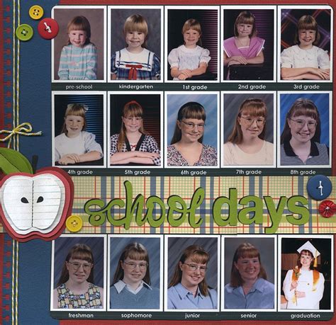 Layout School Days School Scrapbook School Scrapbook Layouts Graduation Scrapbook